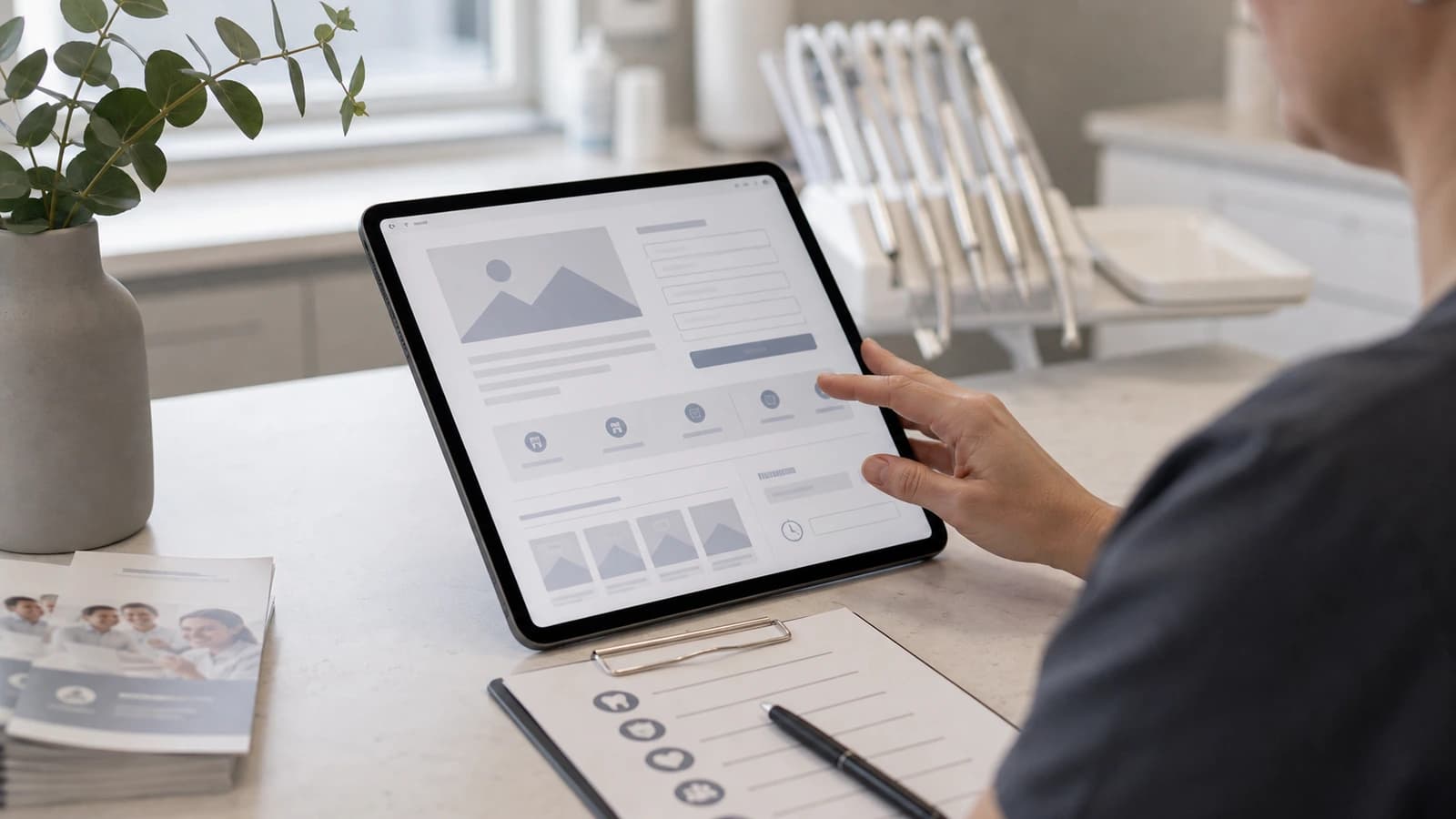 Safe appointment request on a clinic website