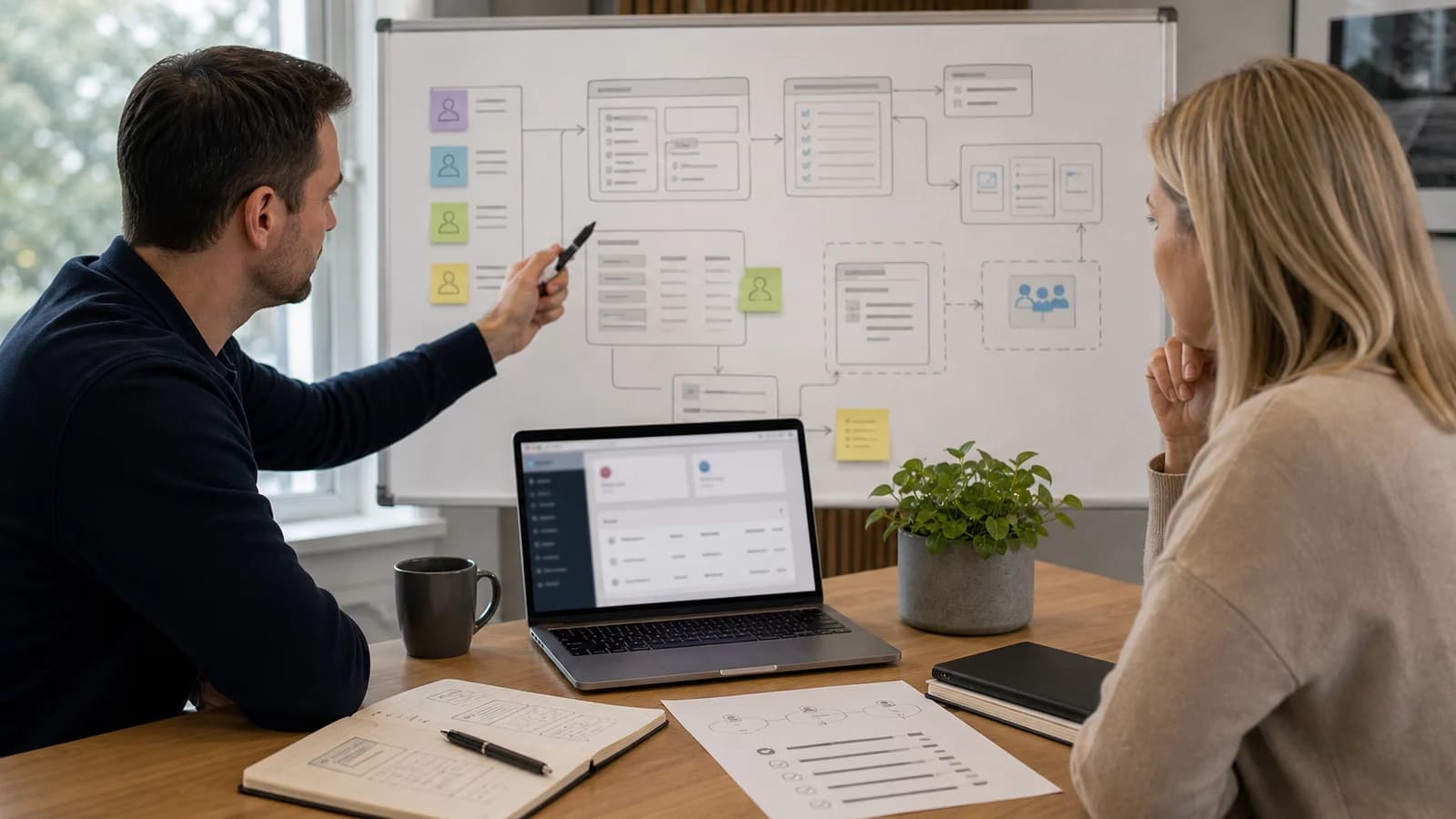 Planning roles and access in a customer portal for business on screen and paper